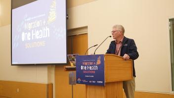 Michael Ziccardi speaking at a podium