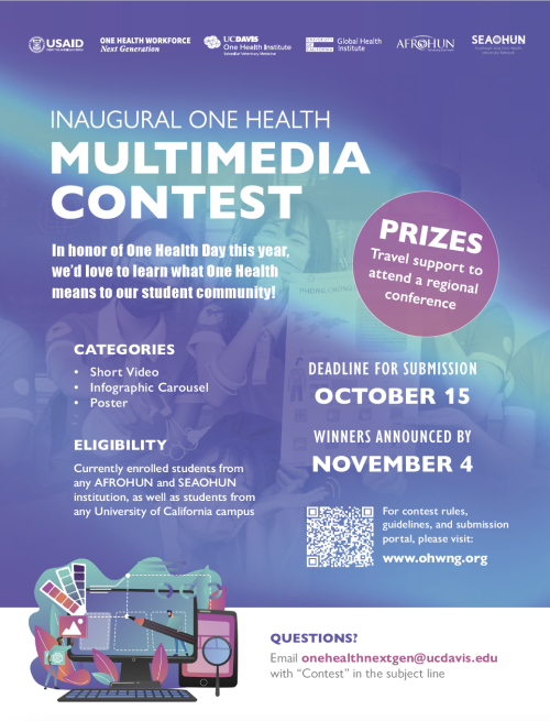 2023 One Health Multimedia Contest flyer