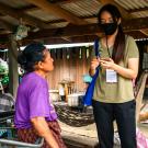 THOHUN student conducting survey