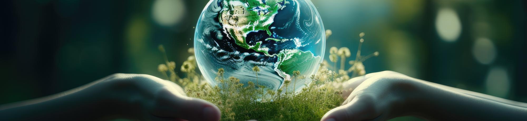 hands holding earth in their palms